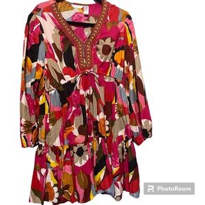 Kaktus Multicolored Midi Dress, XL